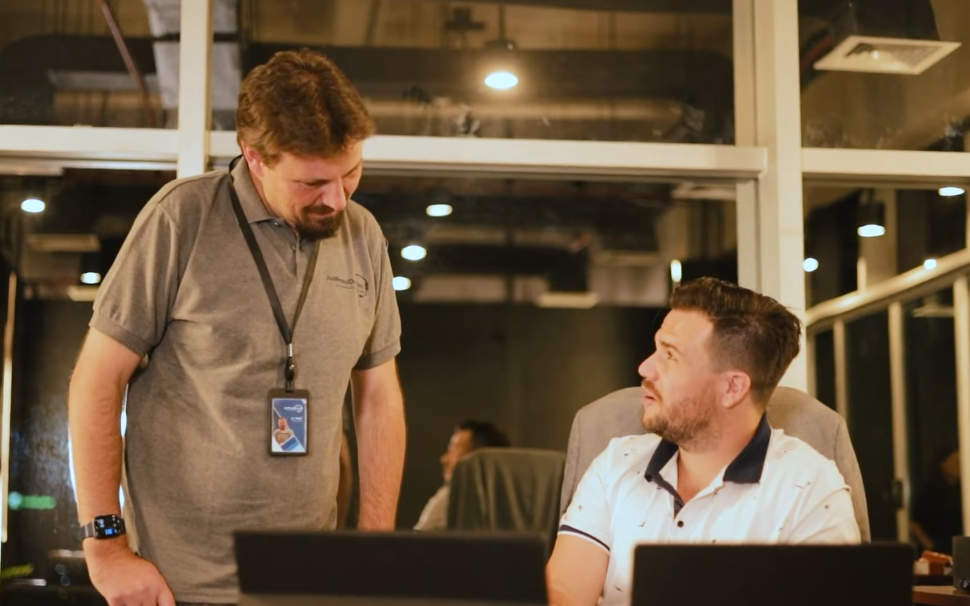 Professional office team collaboration